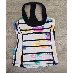 Lululemon Athletic Tank Top Striped Tie Dye Size Medium